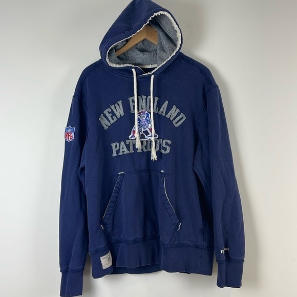 New England Patriots Reebok Sweatshirt Navy Blue Size Medium - Picture 1 of 10